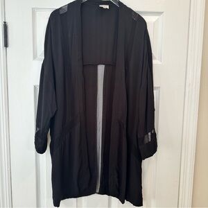 DANTE6 Open Front Cardigan Black Size Medium | L512